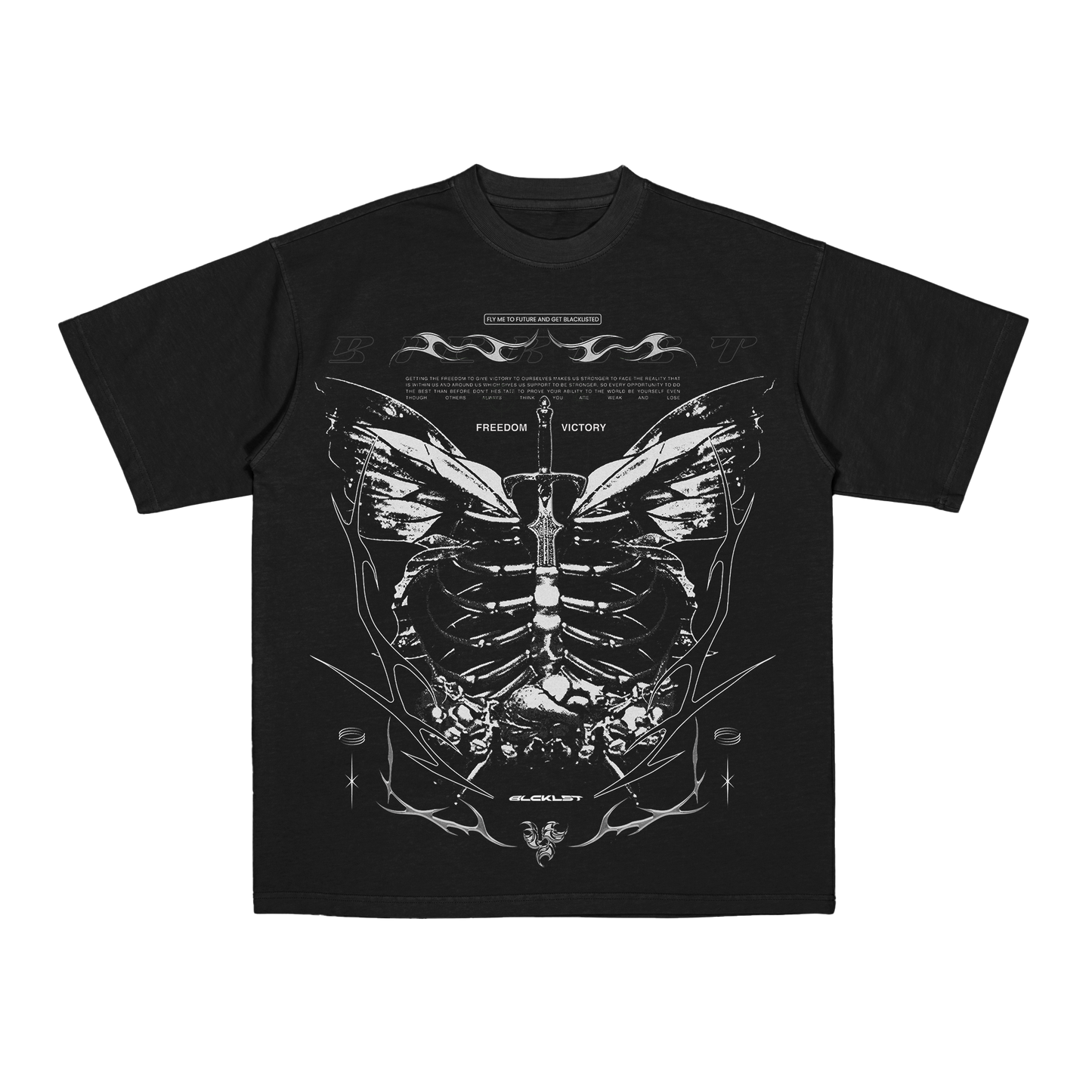 Fly Me Black Tee