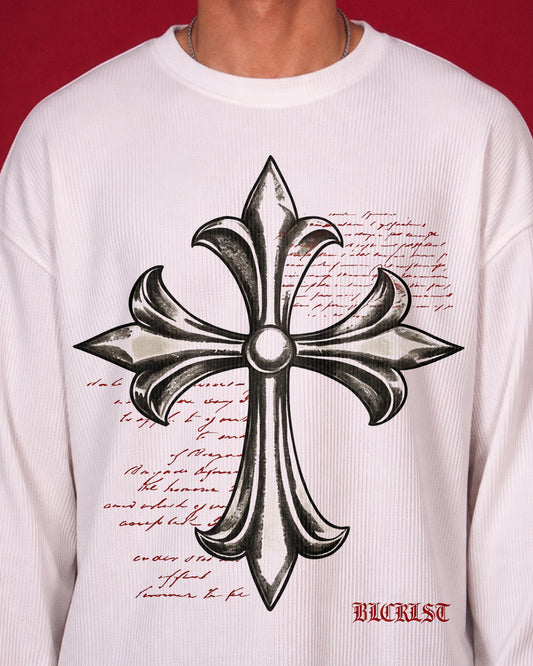 Waffle Cross Knit T-Shirt