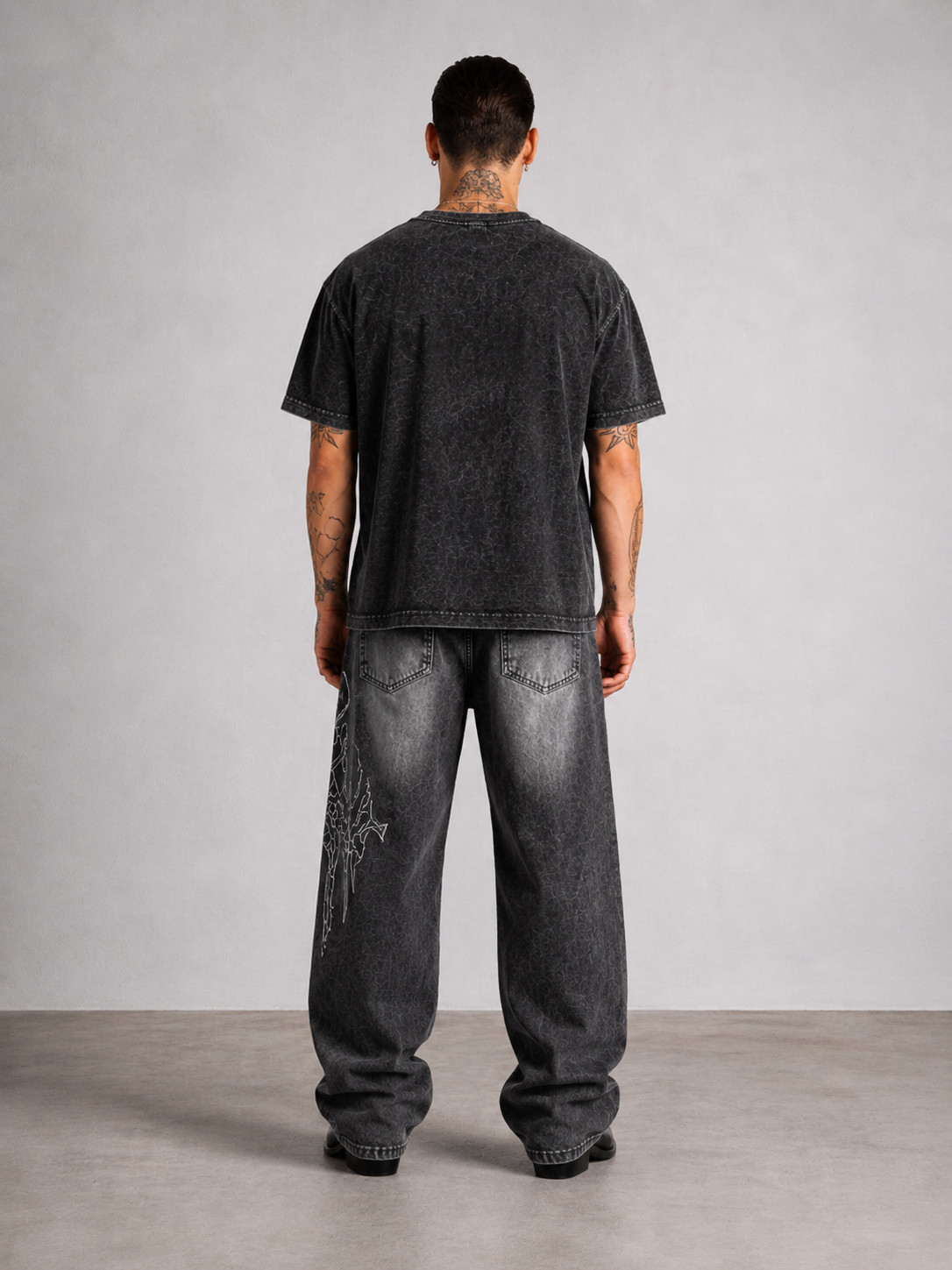 Broken From Birth Acid Wash T shirt
