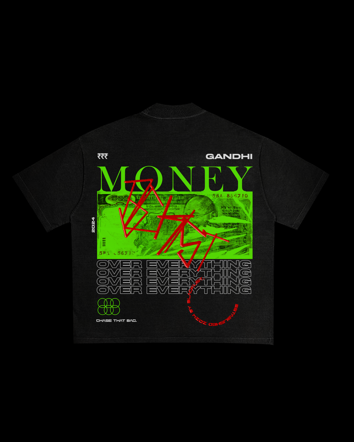 Gandhi Money Black Tshirt