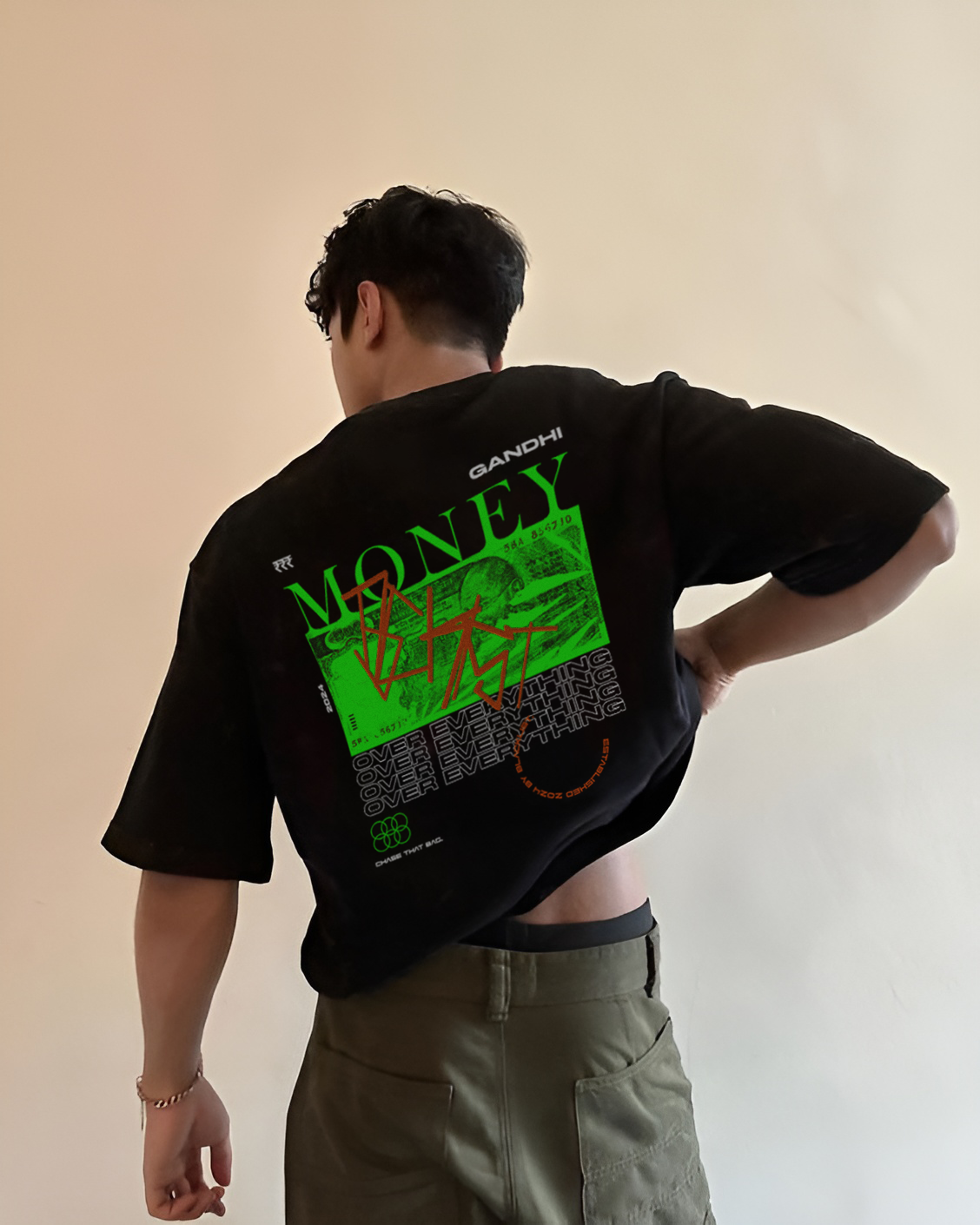 Gandhi Money Black Tshirt3