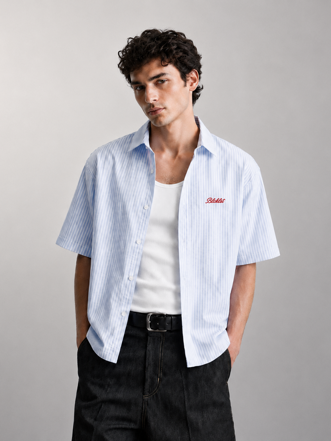 Blcklst Striped Oxford Boxy Shirt