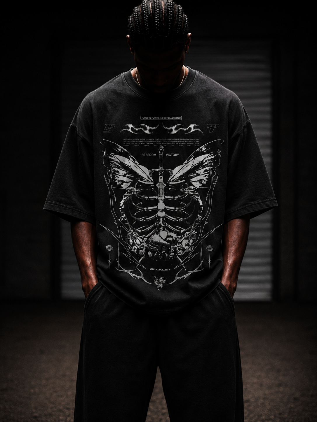 Fly Me Black Tee
